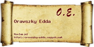 Oravszky Edda névjegykártya
